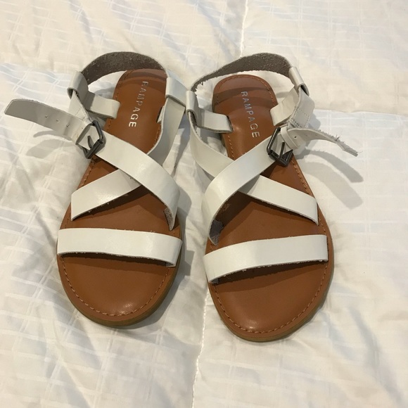 rampage white sandals